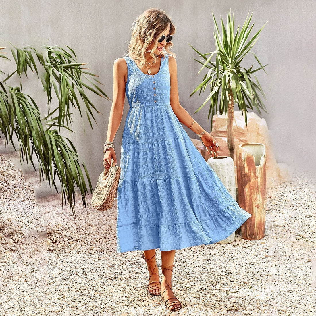 Abito bohémien di Isla Woman - abito lungo con dettagli fatti a mano e look femminile