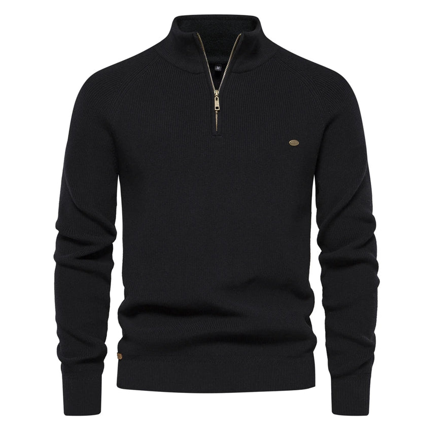Maglione Axel da Uomo in Maglia – Collo con Zip, Vestibilità Regolare e Stile Elegante per Giornate Fresche