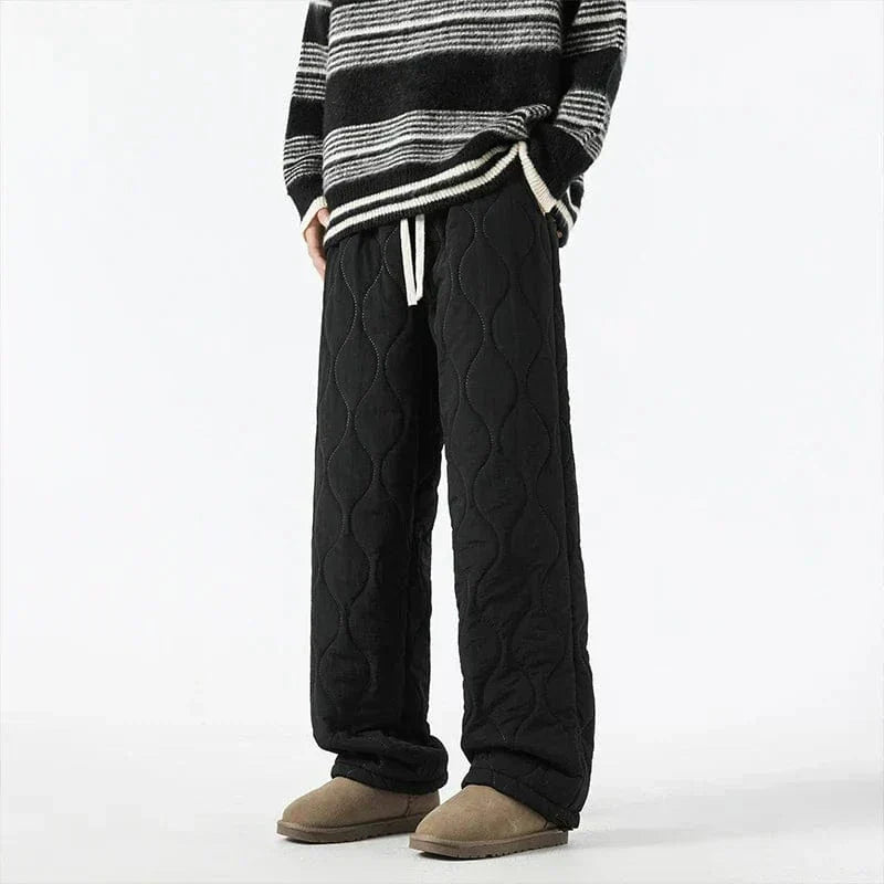 Logan Pantalone Invernale Imbottito Uomo – Pantalone Caldo Foderato in Pile con Taglio Largo & Vita Elastica