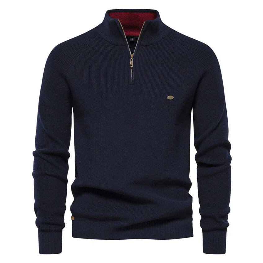Maglione Axel da Uomo in Maglia – Collo con Zip, Vestibilità Regolare e Stile Elegante per Giornate Fresche
