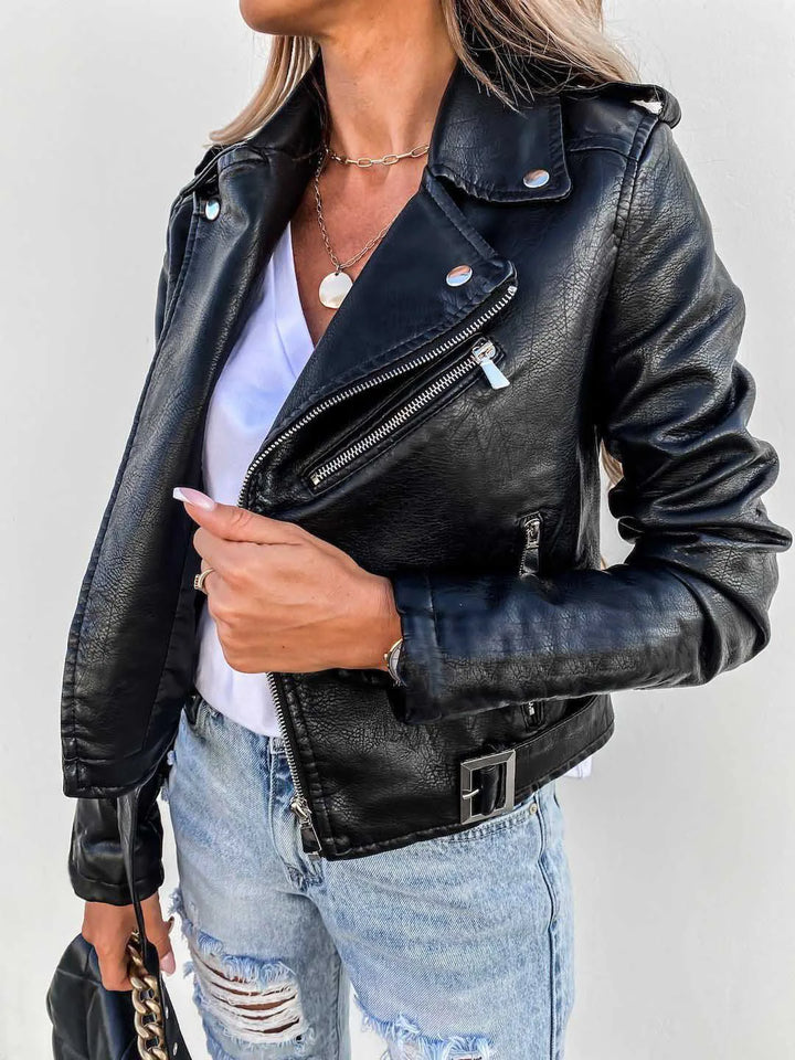 Maxine Veste Femme – Veste en Cuir Élégante & Intemporelle au Style Chic Moderne