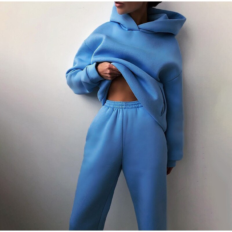 Delaney Ensemble Jogging Oversize Femme – Tenue Décontractée & Confort Moderne avec Haut et Pantalon