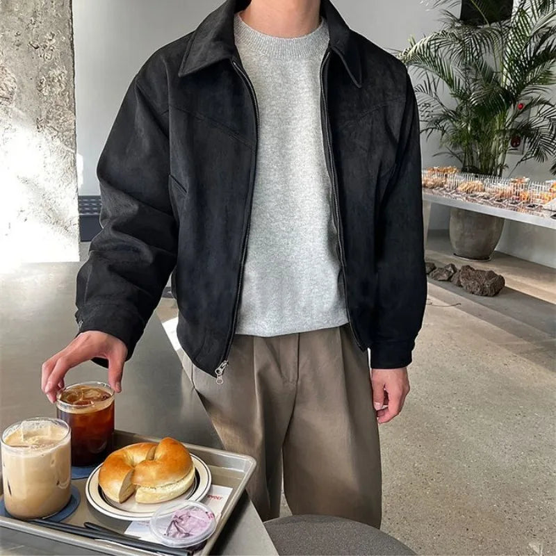 Eric Manteau Homme – Manteau en Cuir Élégant & Moderne pour un Style Intemporel