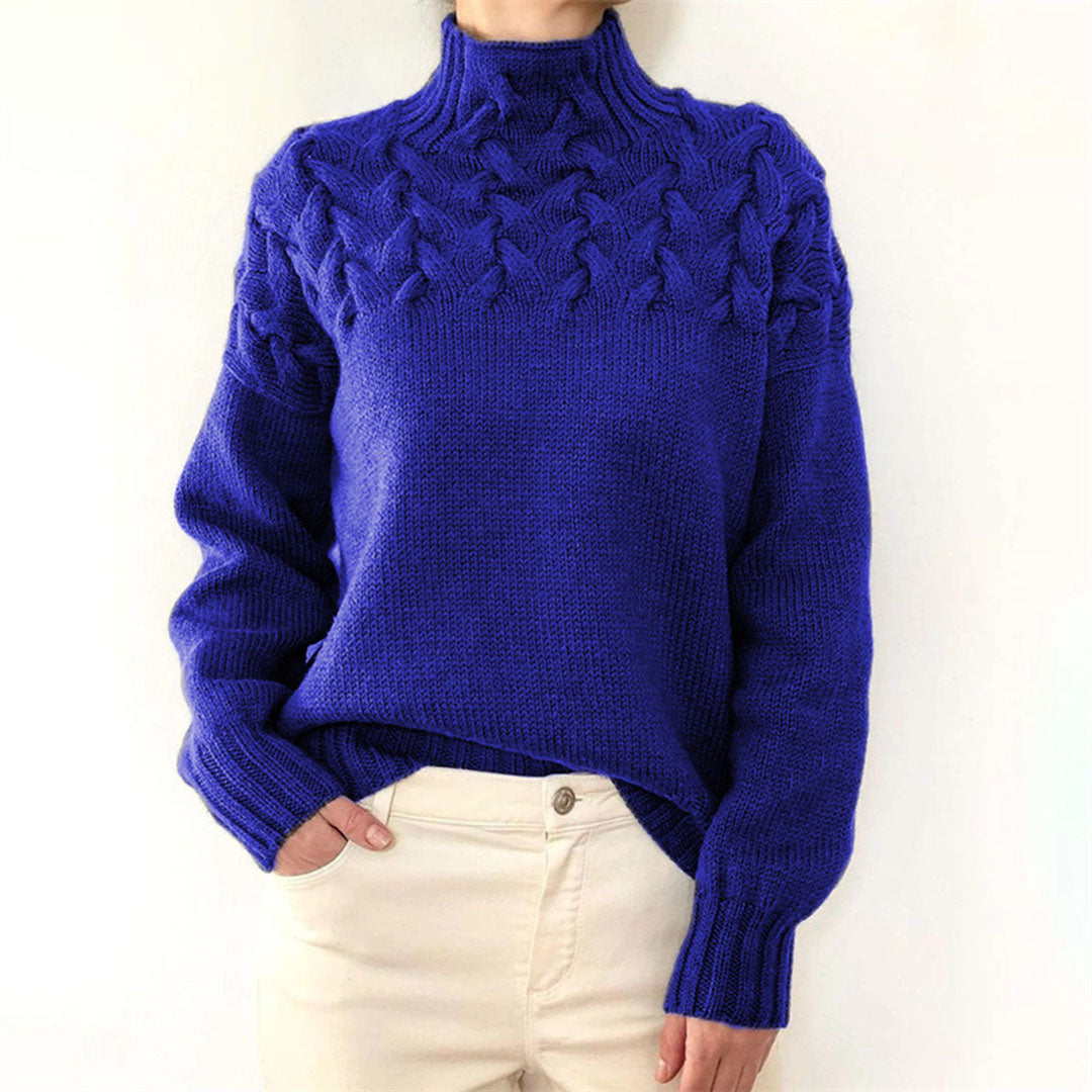 Mikayla Pull Femme – Pull à Col Roulé en Maille Chaud & Élégant pour l’Hiver
