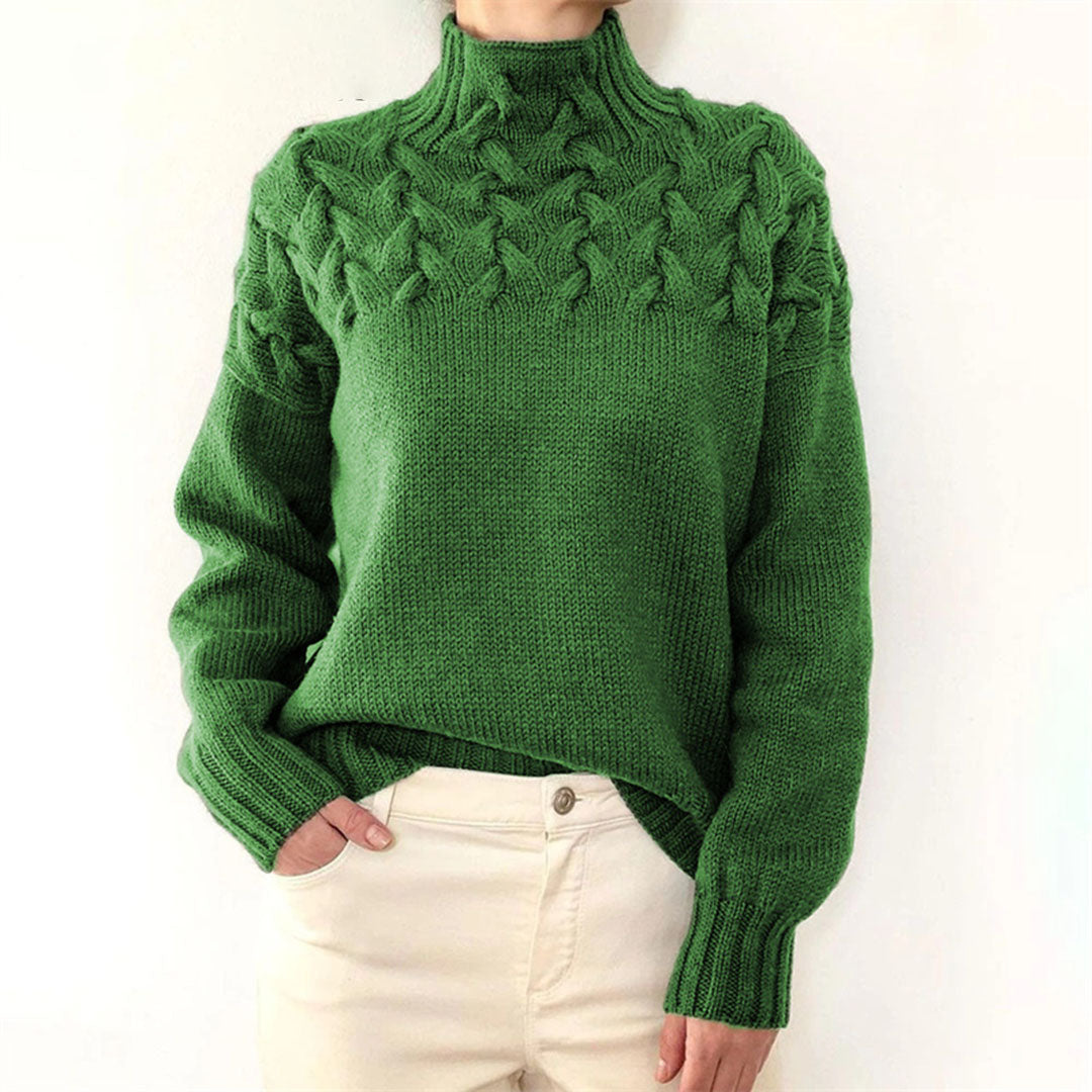 Mikayla Pull Femme – Pull à Col Roulé en Maille Chaud & Élégant pour l’Hiver
