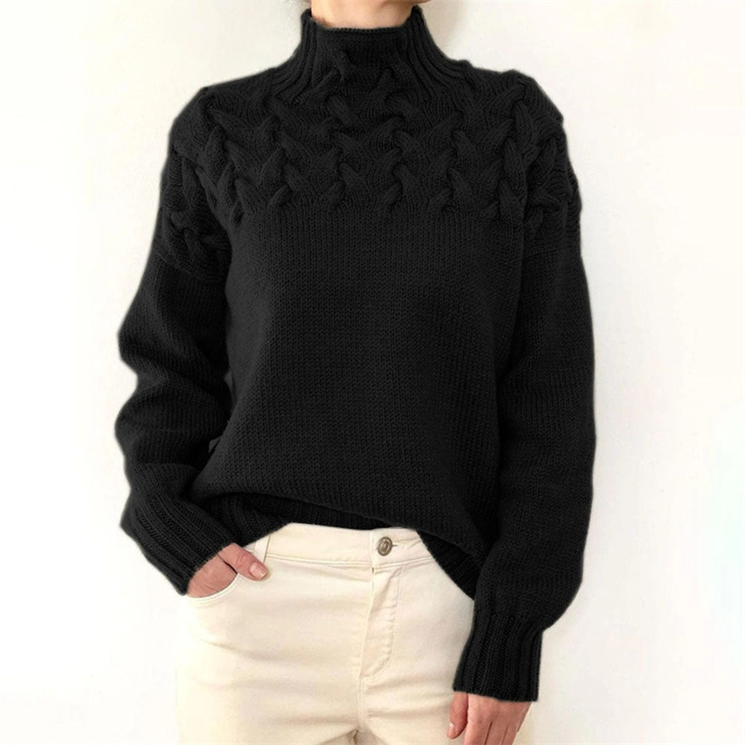 Mikayla Pull Femme – Pull à Col Roulé en Maille Chaud & Élégant pour l’Hiver