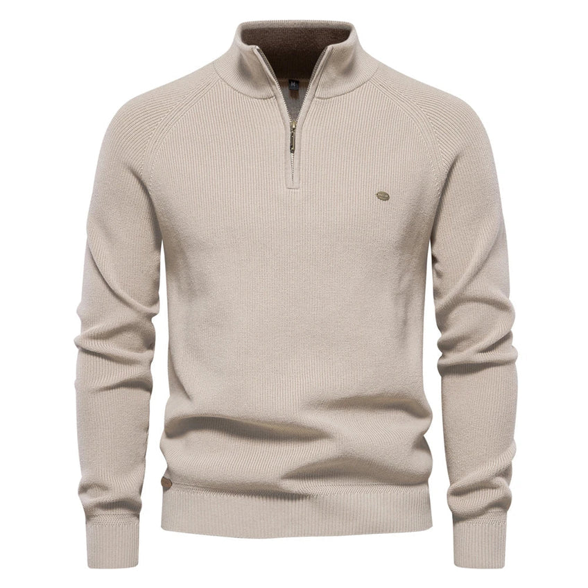 Maglione Axel da Uomo in Maglia – Collo con Zip, Vestibilità Regolare e Stile Elegante per Giornate Fresche