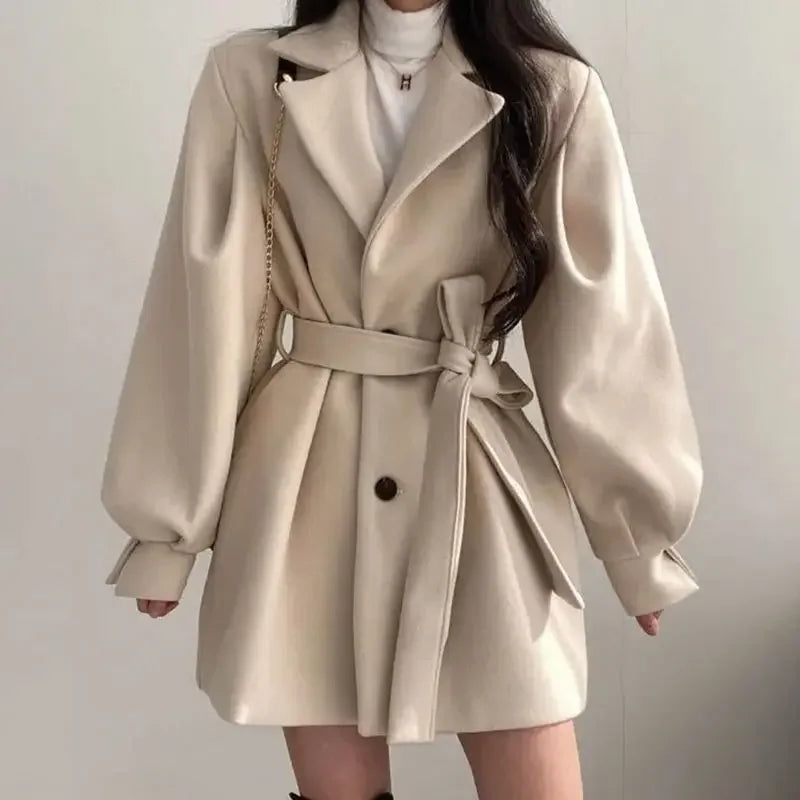 Zariah Manteau Femme – Trench Élégant à Coupe Ceinturée & Style Intemporel