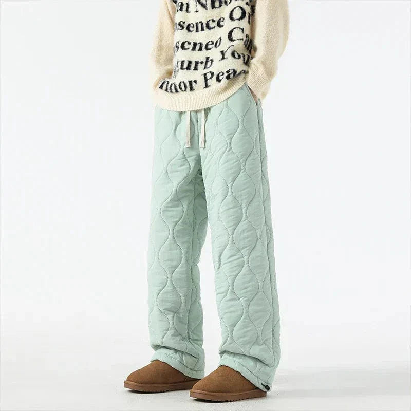 Logan Pantalone Invernale Imbottito Uomo – Pantalone Caldo Foderato in Pile con Taglio Largo & Vita Elastica