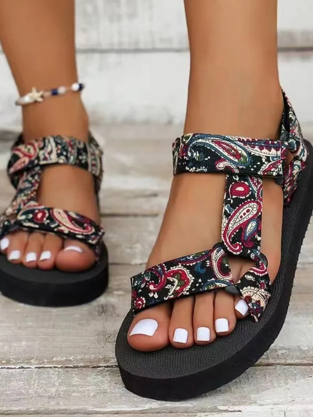 Sierra sandály ploché dámské – lehké letní sandály s protiskluzovou podrážkou