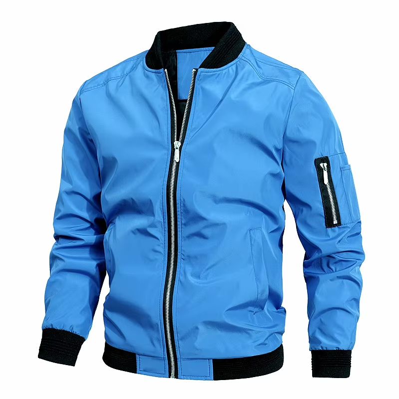 Zenio Bomber Men Essensio – Lightweight Water-Repellent Jacket with Zip & Ribbed Finishes