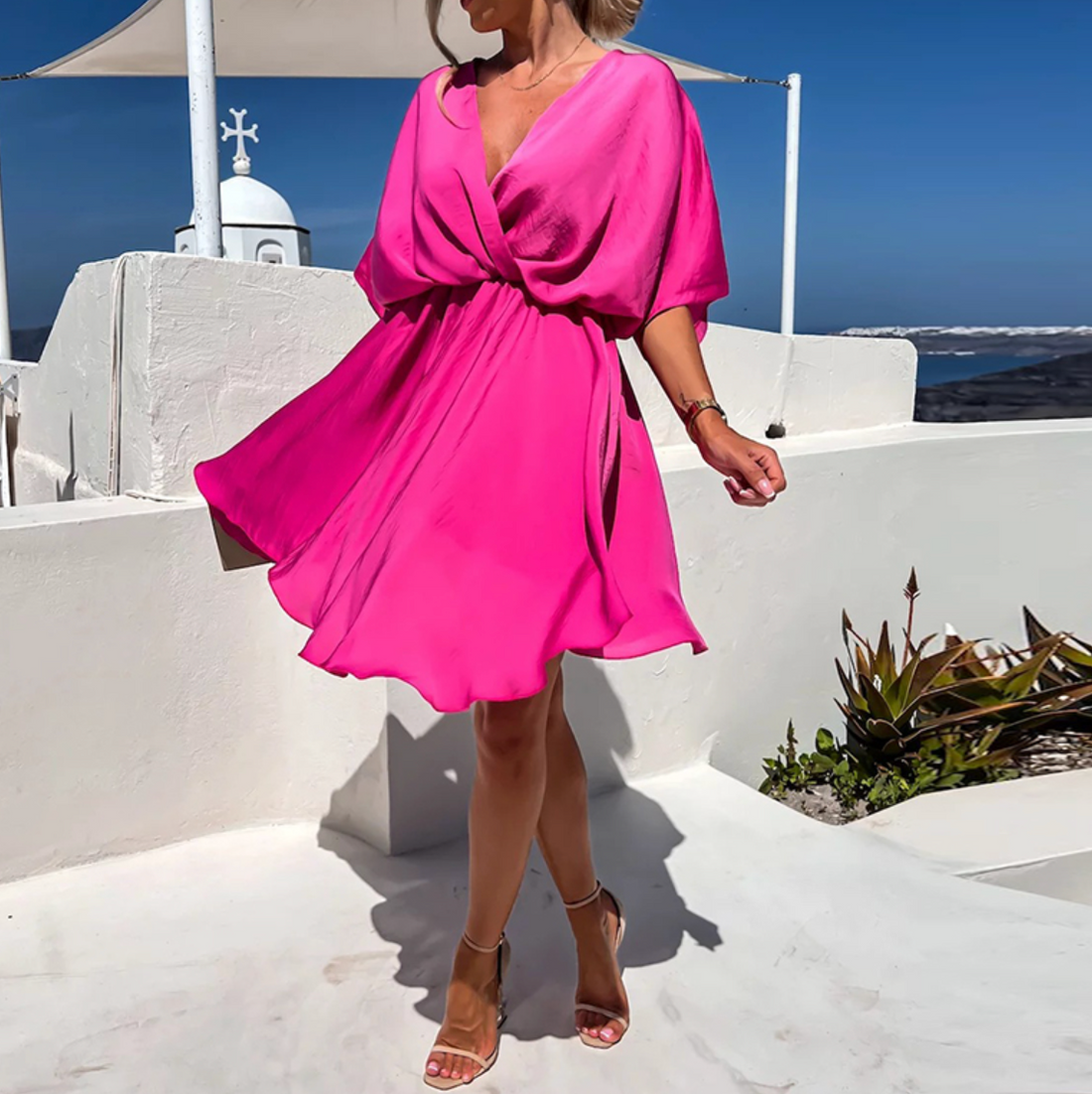 Brooklyn Women's Cloh Dress - Elegante abbigliamento a volant con dettagli contorti e taglio leggero