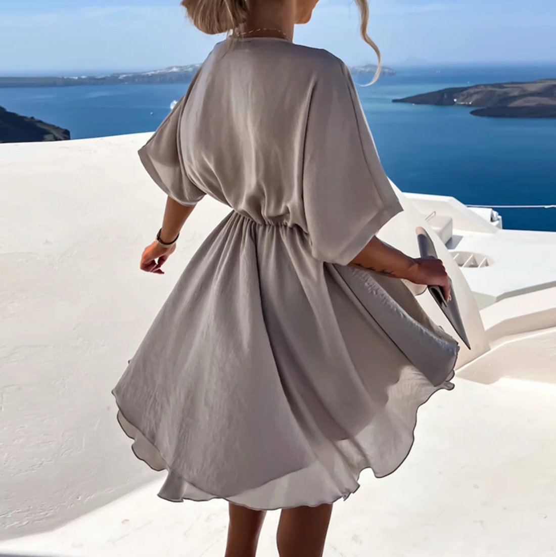Brooklyn Women's Cloh Dress - Elegante abbigliamento a volant con dettagli contorti e taglio leggero