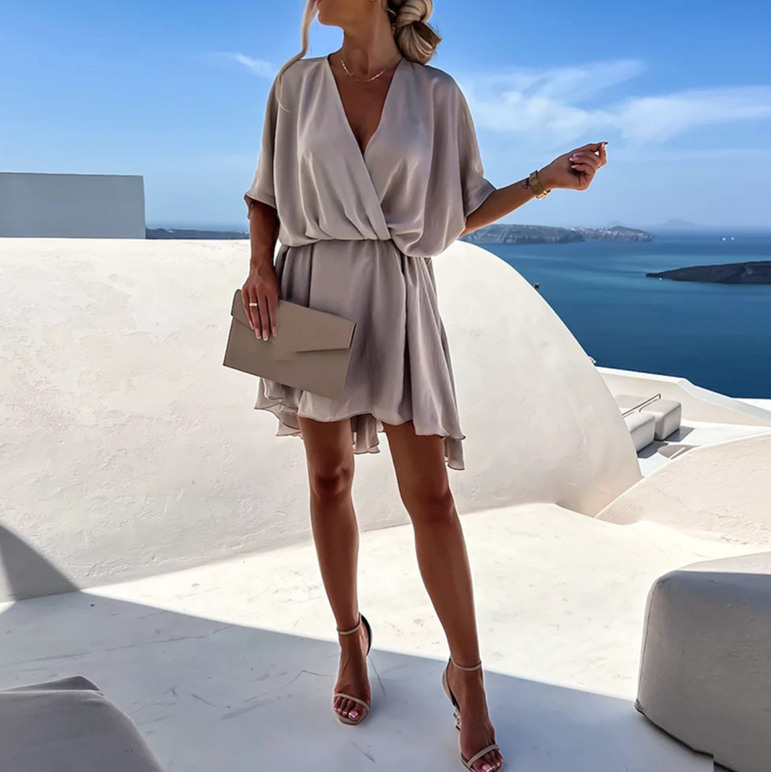 Romane Robe d’Été Femme – Coupe Élégante et Fluide avec Tissu Aérien & Design Intemporel