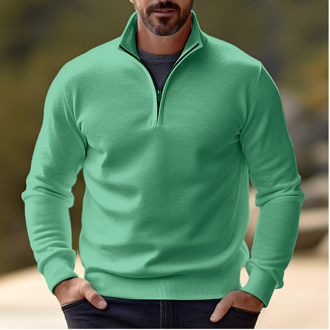 Shawn Pull Homme – Pull Demi-Zip Élégant & Confortable au Style Moderne Polyvalent