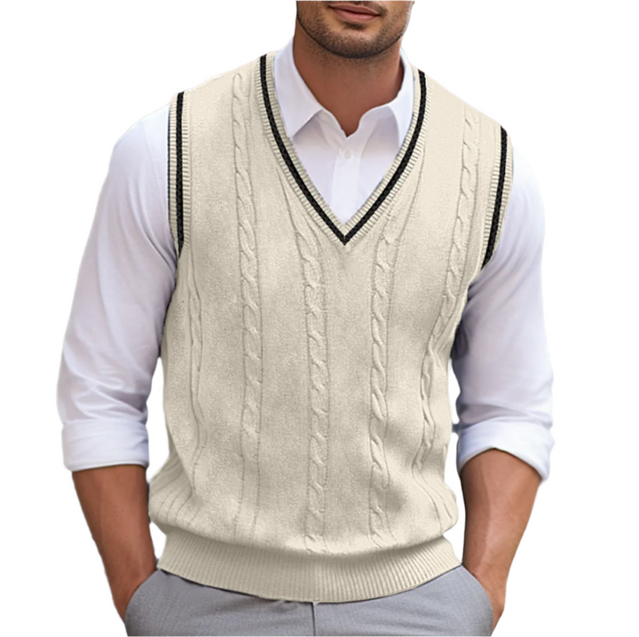 Kyson Pull Homme – Pull Sans Manches à Col V Élégant & Confortable Style Moderne