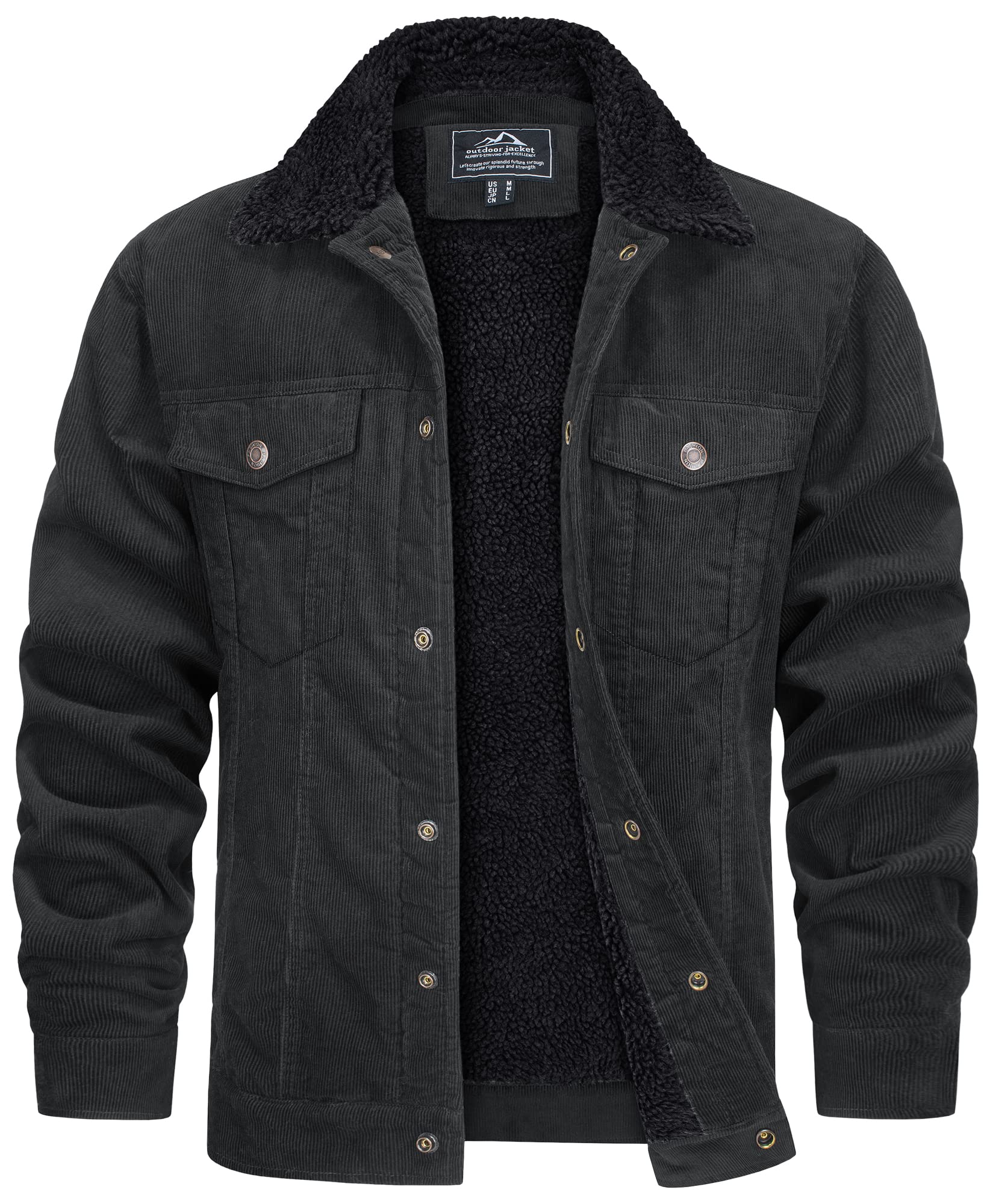 Legan Veste Trucker Herre i Fløjl – Sherpa Foring, Varme & Casual Stil
