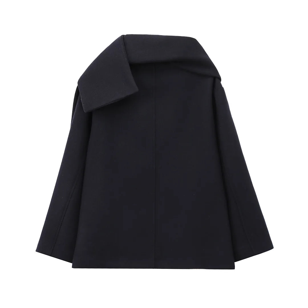 Maisie Cappotto Donna Collo Avvolgente – Taglio Dritto Elegante & Calore Invernale