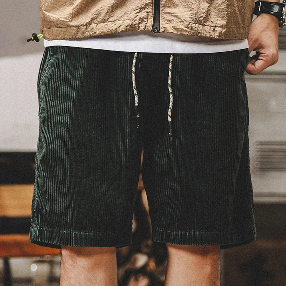 Keith Shorts de terciopelo para hombres: pantalones cortos de verano ajustables en algodón suave con corte cómodo