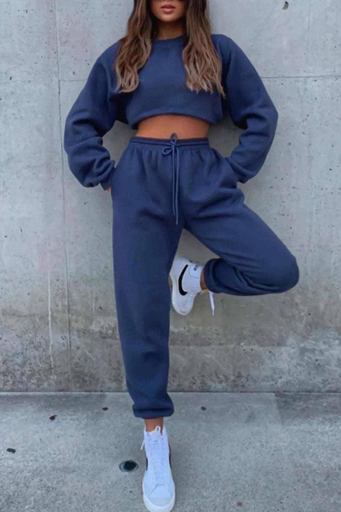 Ruby Ensemble Femme – Décontracté 2 Pièces avec Sweat-Shirt Ample & Jogging à Cordon