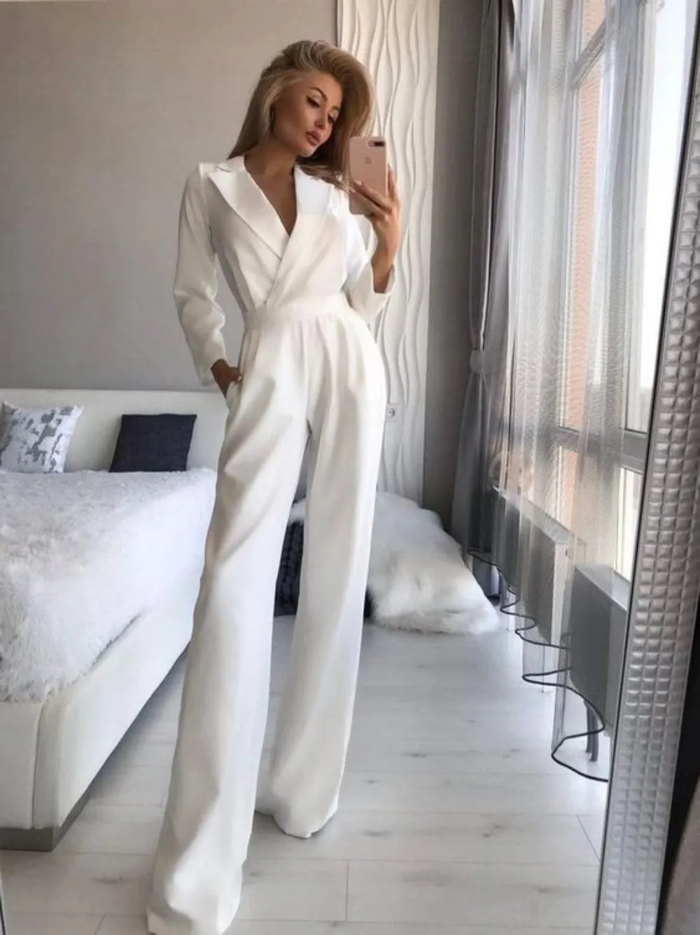 Melia Salopetă pentru Femei – Jumpsuit Elegant, Respirant cu Talie Elastică și Croială Modernă