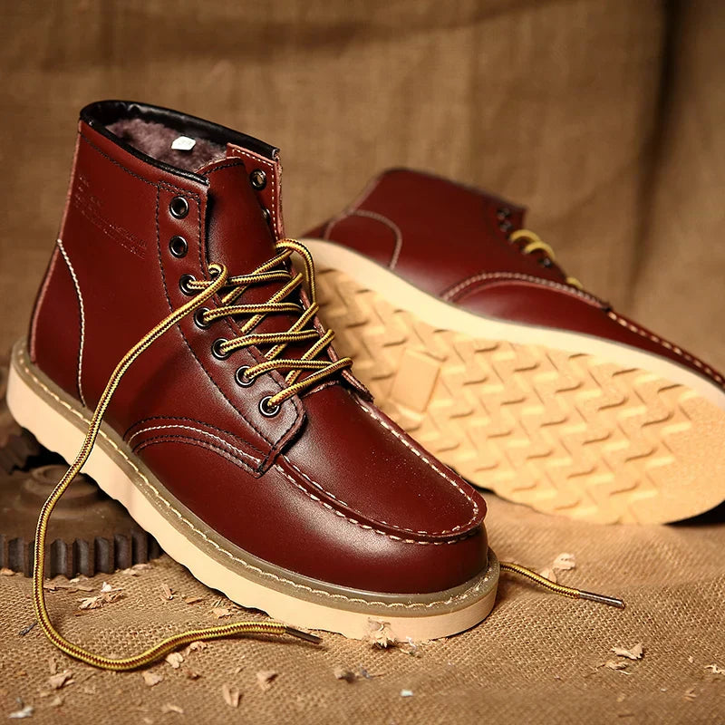 Botas de invierno vintage para hombre de Tyler: cálidas, cómodas y con suela acolchada.