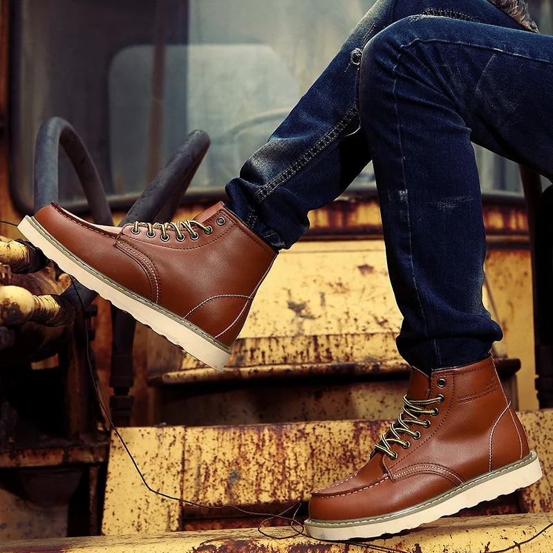 Botas de invierno vintage para hombre de Tyler: cálidas, cómodas y con suela acolchada.