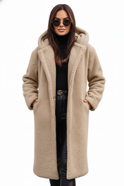 Nelia Teddy-Mantel Damen – Weiche & Warme Oversize-Jacke für Elegante Winterlooks