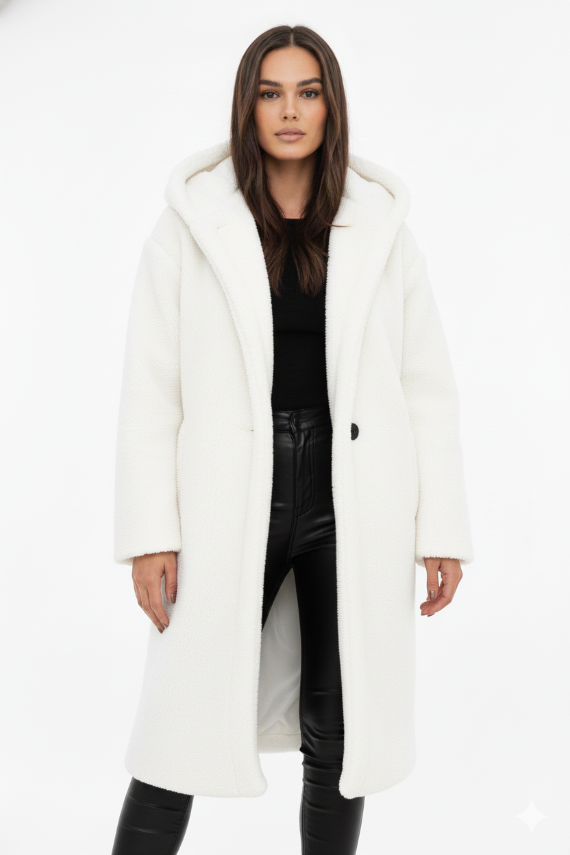 Nelia Teddy-Mantel Damen – Weiche & Warme Oversize-Jacke für Elegante Winterlooks