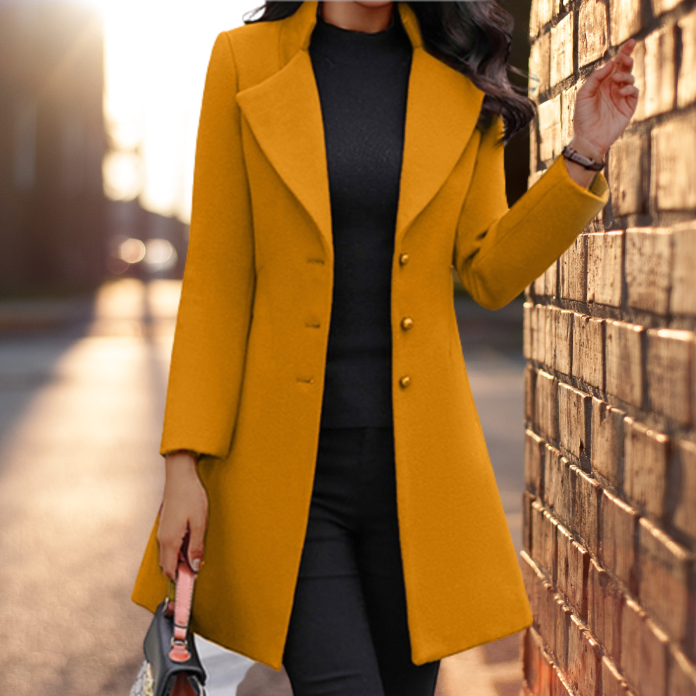 Juniper Manteau aus Mischwolle für Damen – Taillierte Winterjacke mit klassischem und elegantem Design