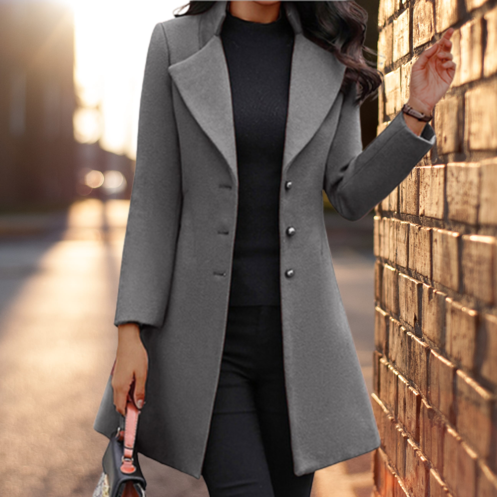 Juniper Manteau aus Mischwolle für Damen – Taillierte Winterjacke mit klassischem und elegantem Design