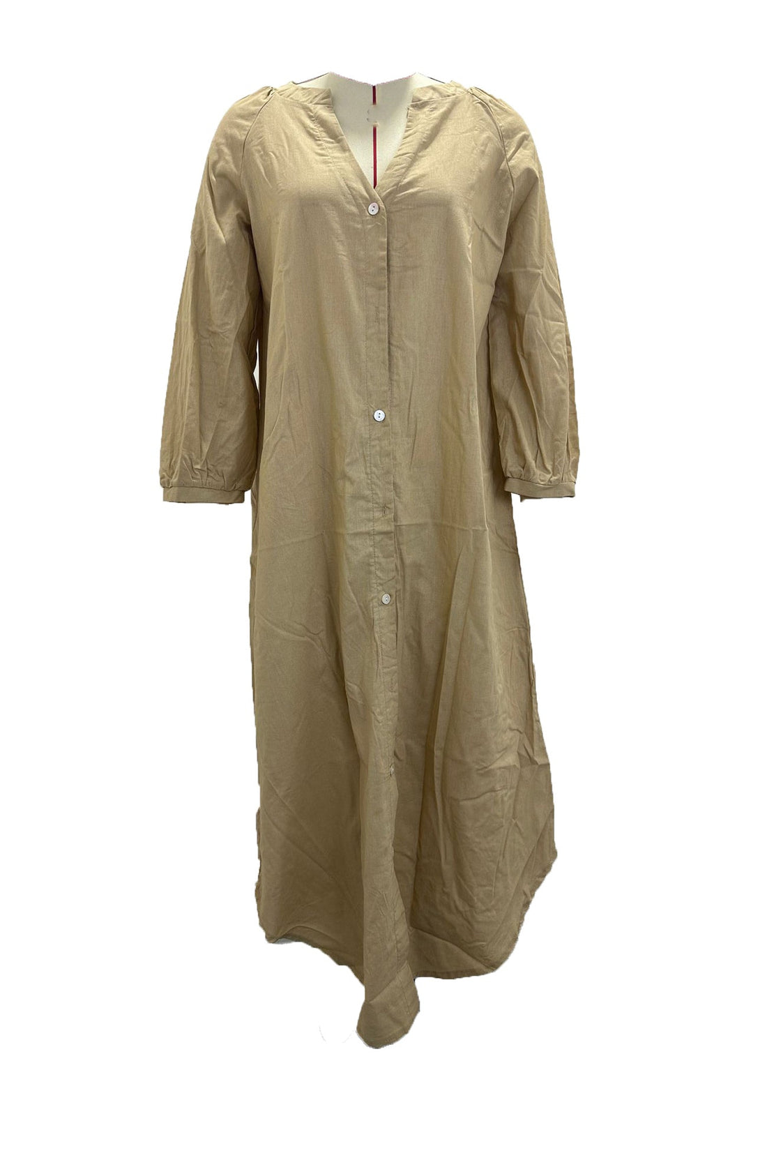 Abito da donna veanna - elegante abito a maniche lunghe con collare v & abbottoning