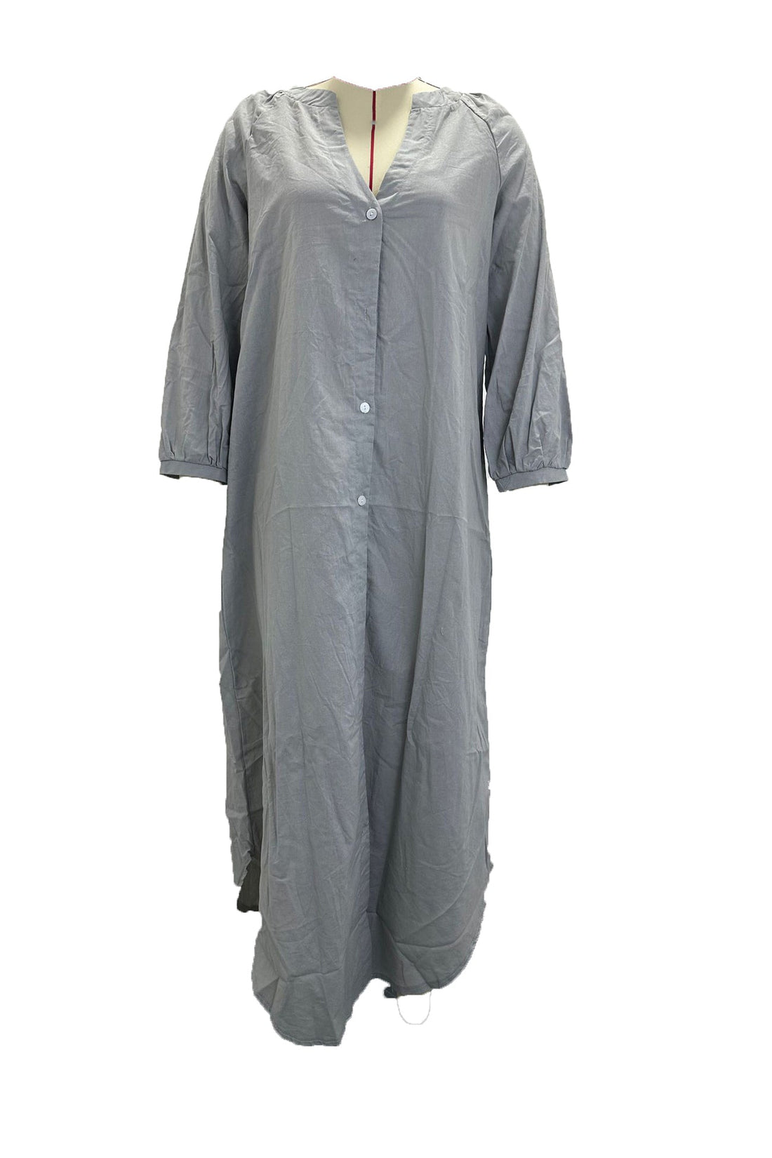 Abito da donna veanna - elegante abito a maniche lunghe con collare v & abbottoning