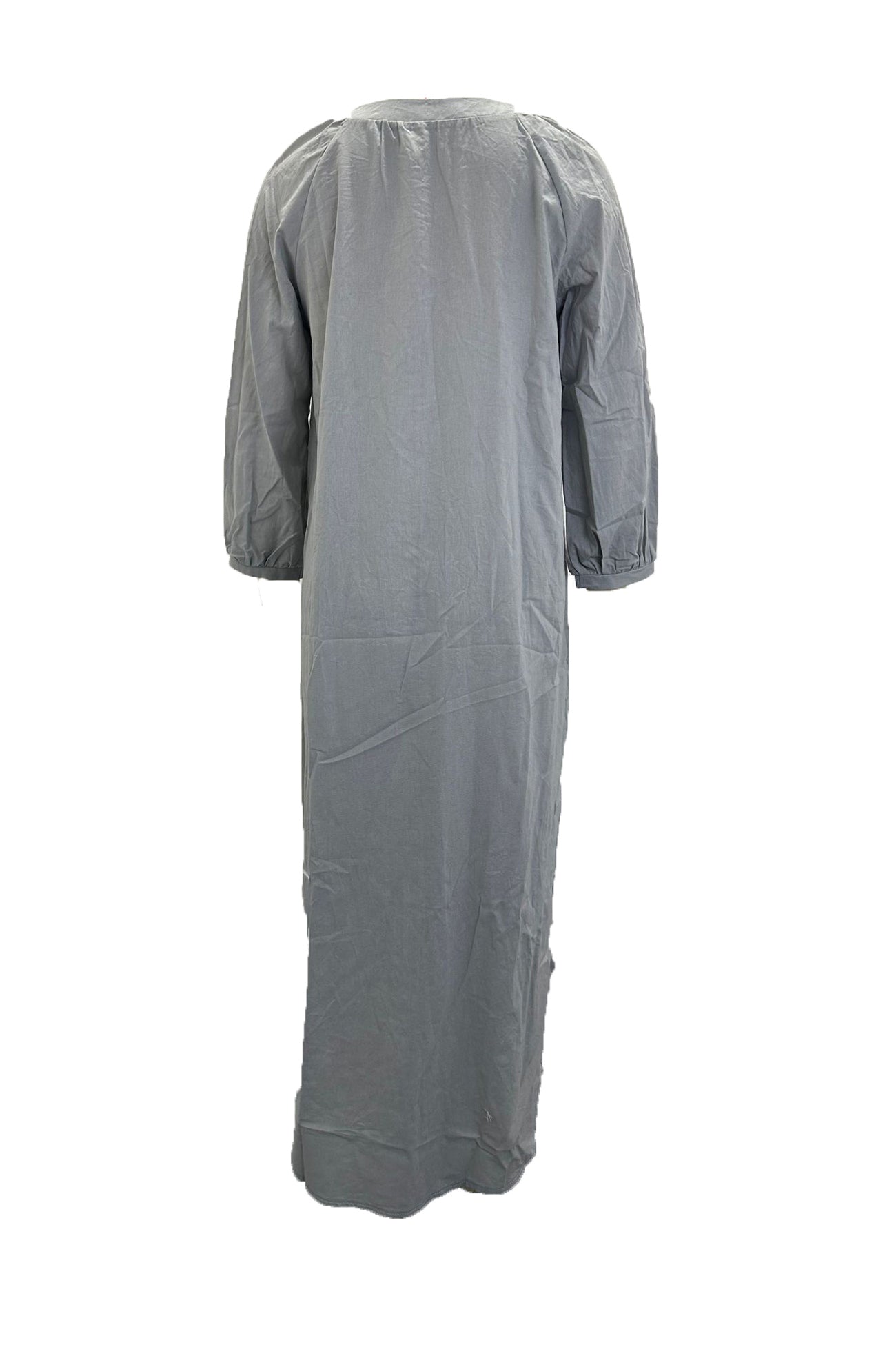 Dámské šaty Veanna – Elegantní šaty s dlouhými rukávy, výstřihem do V a zapínáním na knoflíky