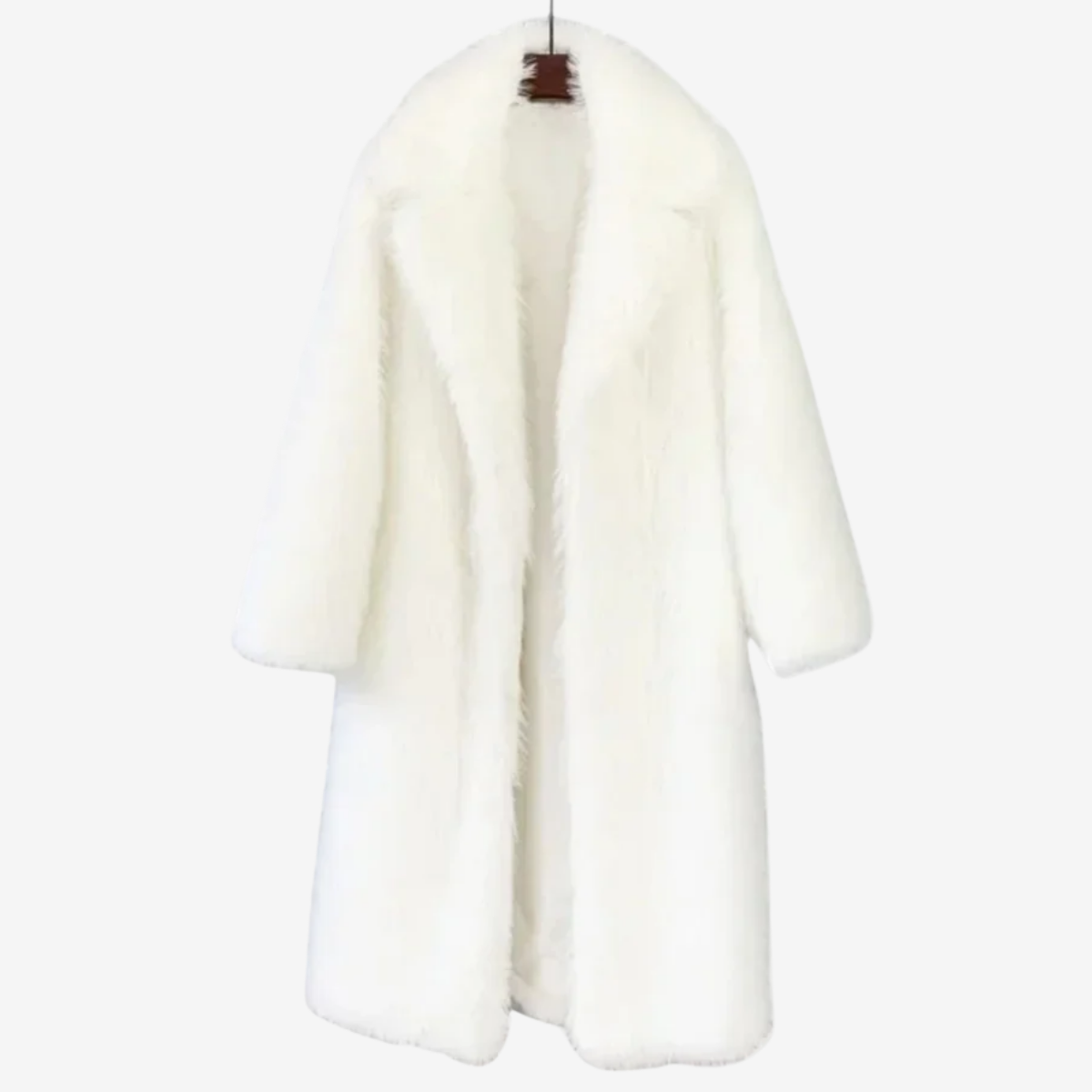 Calista Cappotto Lungo in Pelliccia Sintetica Donna – Taglio Maxi, Colletto a Risvolto e Stile Elegante