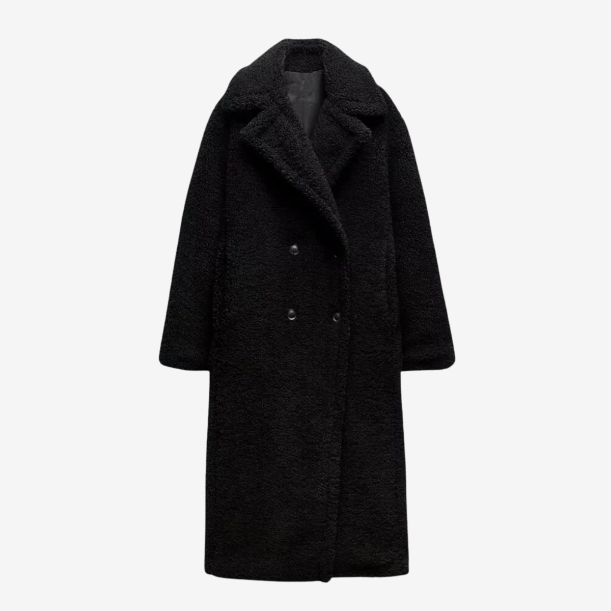 Capri Cappotto Lungo Orsetto Donna – Doppia Chiusura, Tessuto Peluche e Stile Invernale