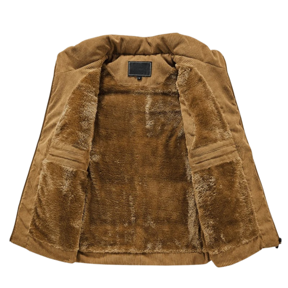 Aiden Gilet Homme en Velours Côtelé – Sans Manches avec Poches Pratiques & Fermeture Zip