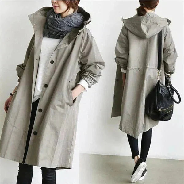 Elizabeth Manteau de Pluie Femme – Imperméable Urbain avec Capuche Oversize Respirante