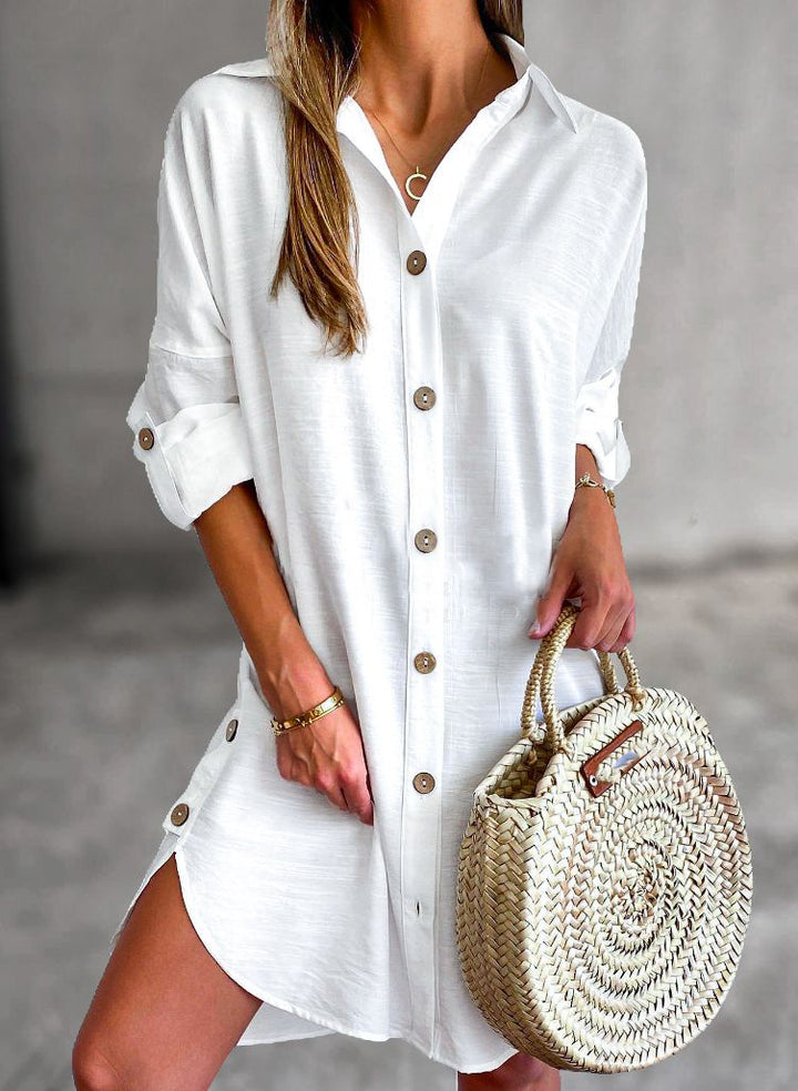 Nova Robe Chemise Femme – Robe d’Été Légère avec Élégance Décontractée et Coupe Ample