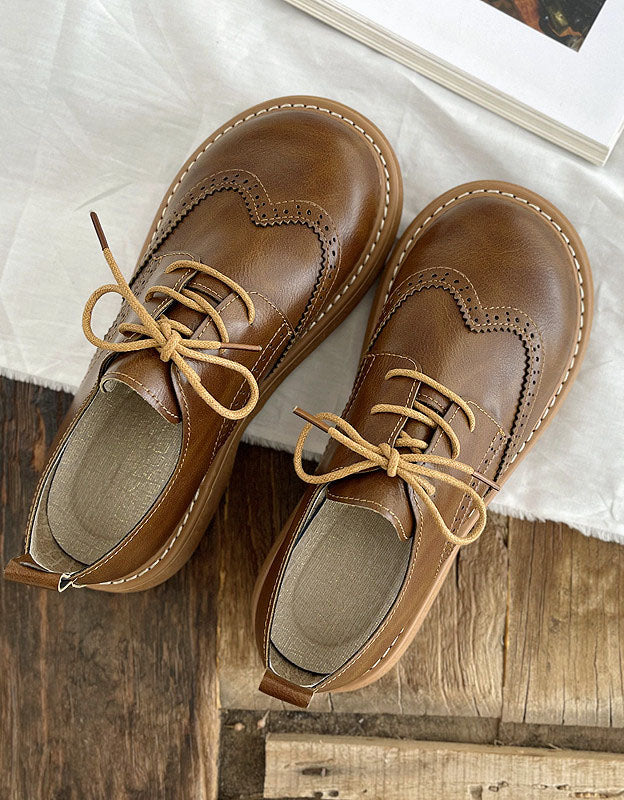 Liza Pantofi Femei – Stil Oxford Richelieu Eleganți cu Detalii Brogue & Confort