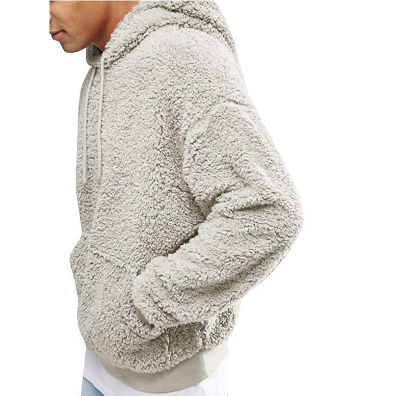 Romano Alvarez Pull Teddy Homme – Sweat à Capuche en Fleece Doux Coupe Confort