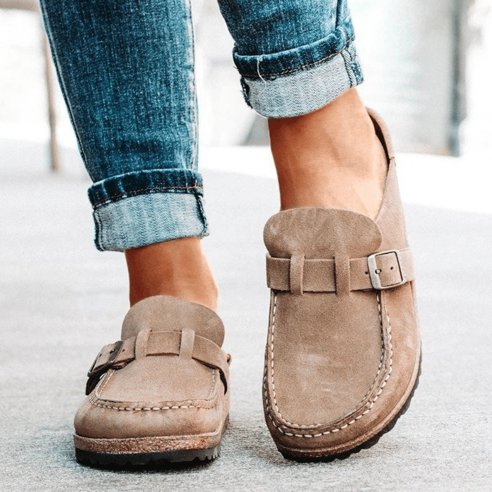 Georgia Sabots Femme Comfort - Mulas ergonómicas con flagle de cierre para un estilo relajado