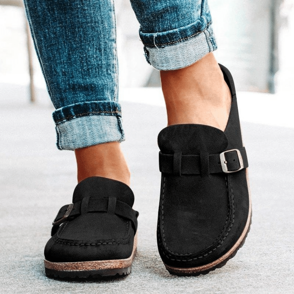 Georgia Sabots Femme Comfort - Mulas ergonómicas con flagle de cierre para un estilo relajado