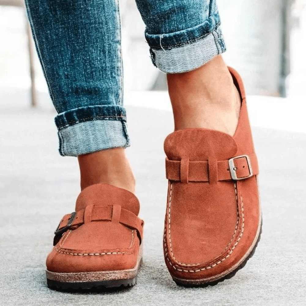 Georgia Sabots Femme Comfort - Mulas ergonómicas con flagle de cierre para un estilo relajado