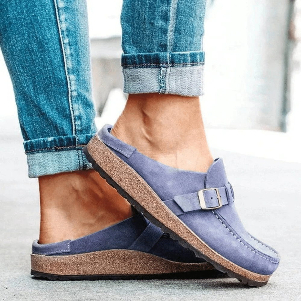 Georgia Sabots Femme Comfort - Mulas ergonómicas con flagle de cierre para un estilo relajado