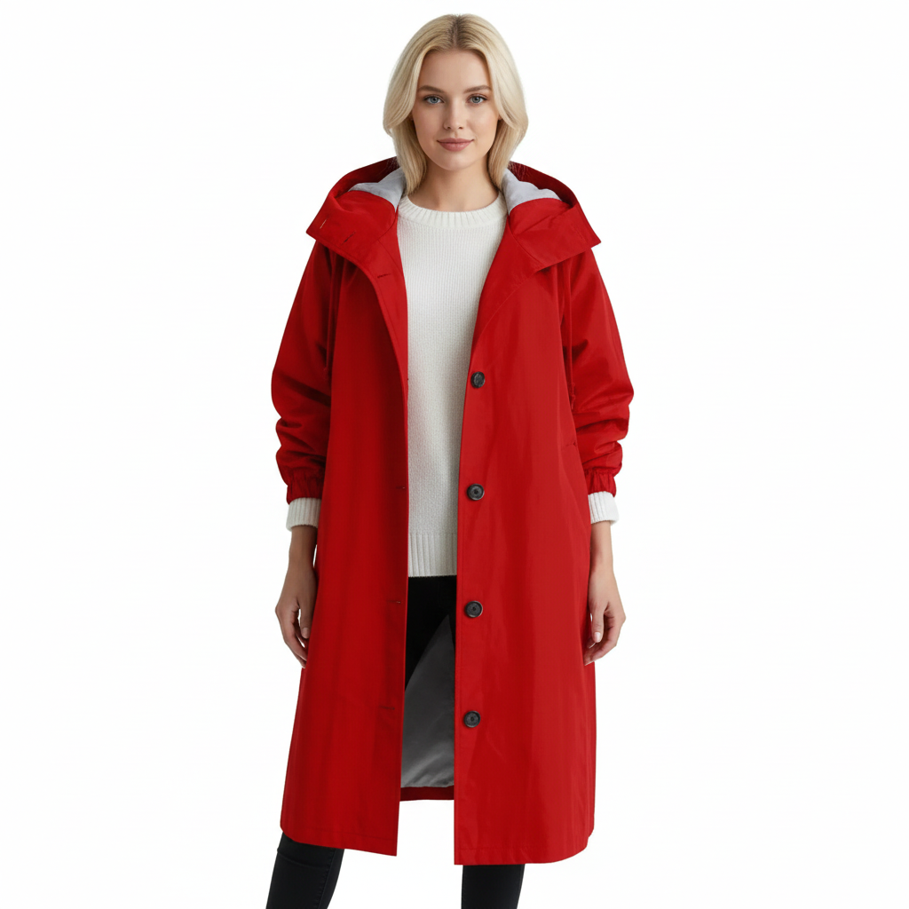Cappotto Trench Arlyn Donna – Cappotto Lungo Oversize con Cappuccio e Taglio Elegante