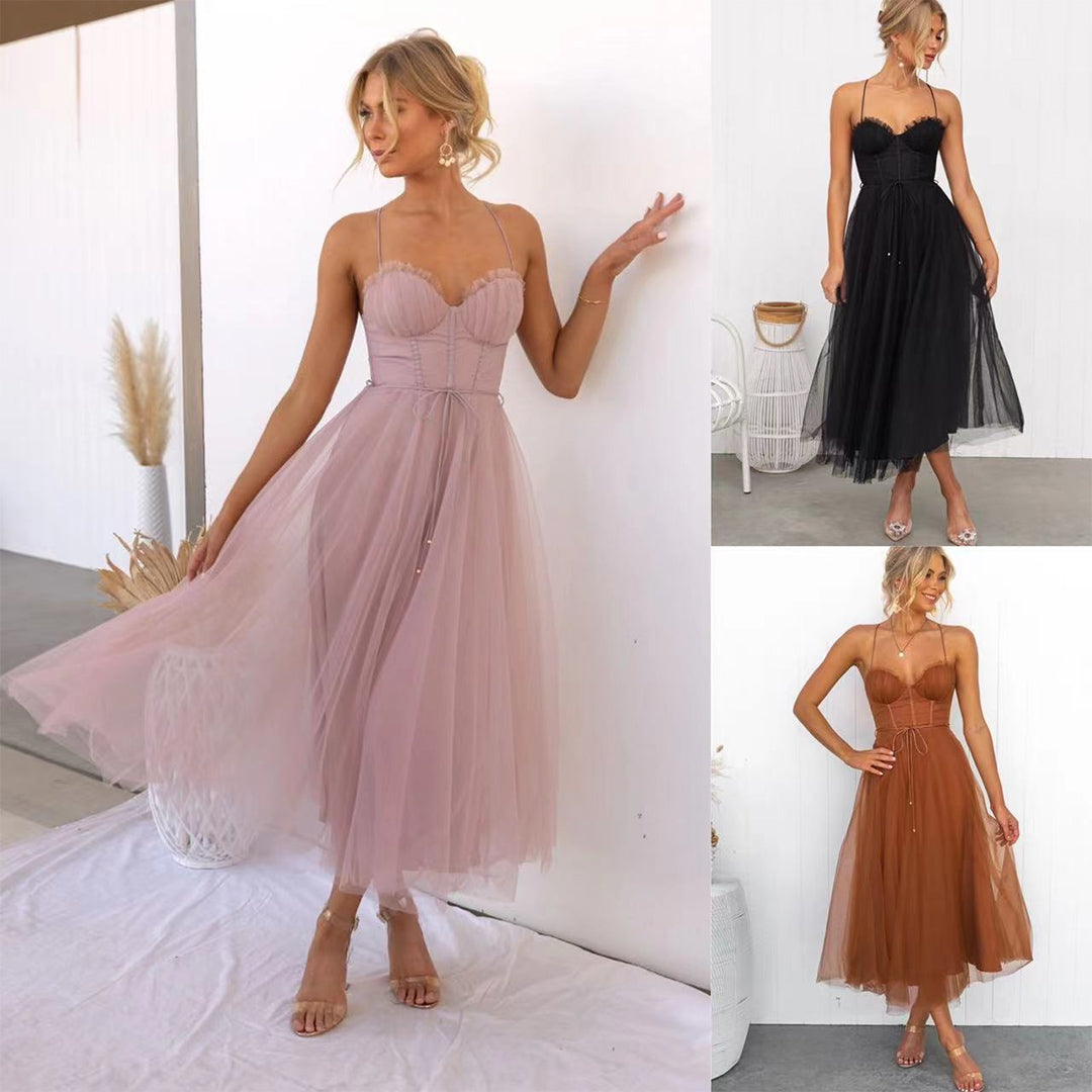 Solana Robe Midi Femme – Élégante Coupe Ajustée & Tissu Respirant pour Événements
