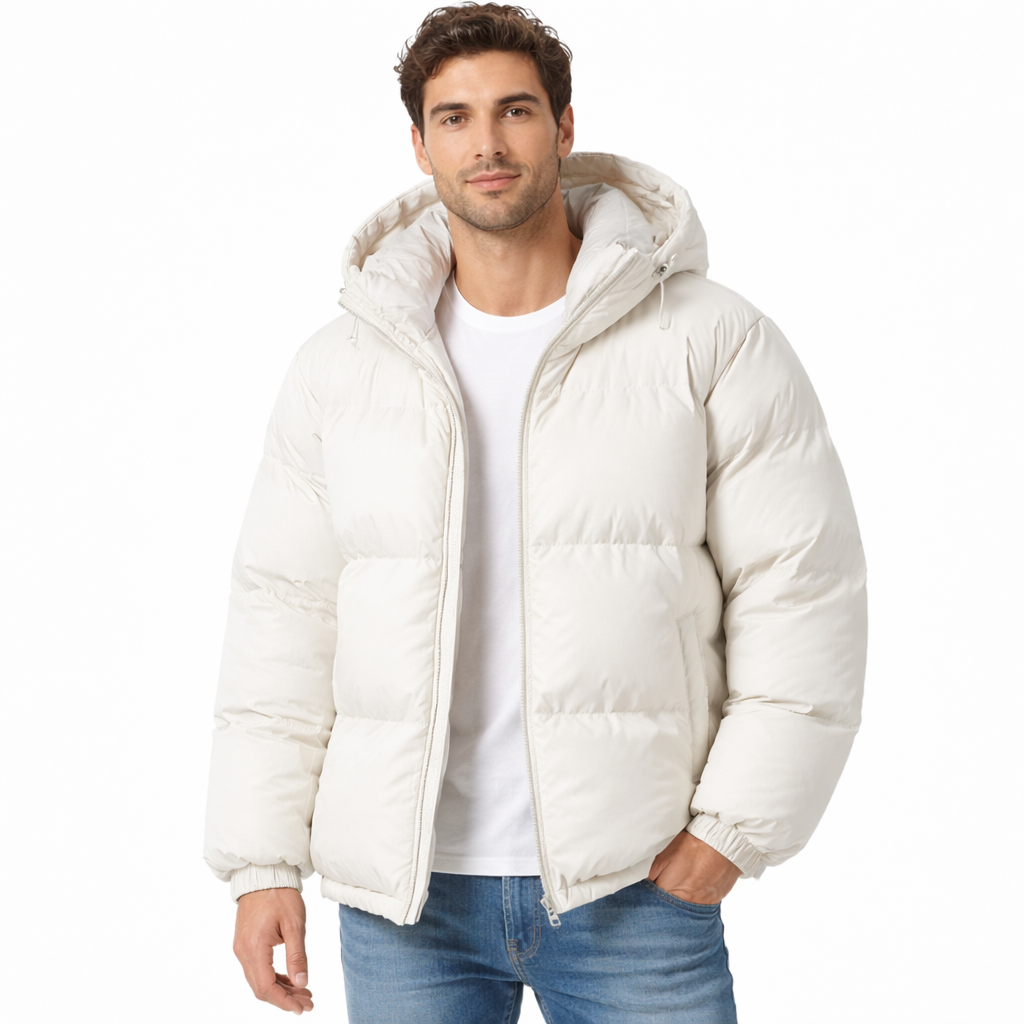 Zander Veste Puffer Homme à Capuche – Doudoune Légère Déperlante en Polyester