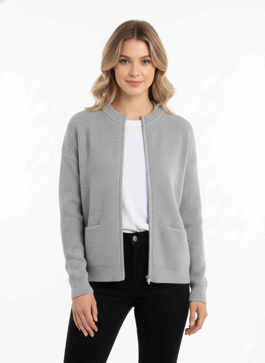 Chaleco Layla para Mujer – Chaqueta con Cremallera Suave con Corte Cómodo y Estilo Versátil