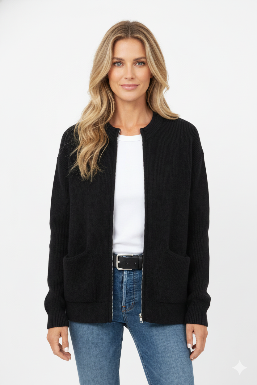 Chaleco Layla para Mujer – Chaqueta con Cremallera Suave con Corte Cómodo y Estilo Versátil